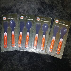 NFL Texans Blue and Orange Flatware Set